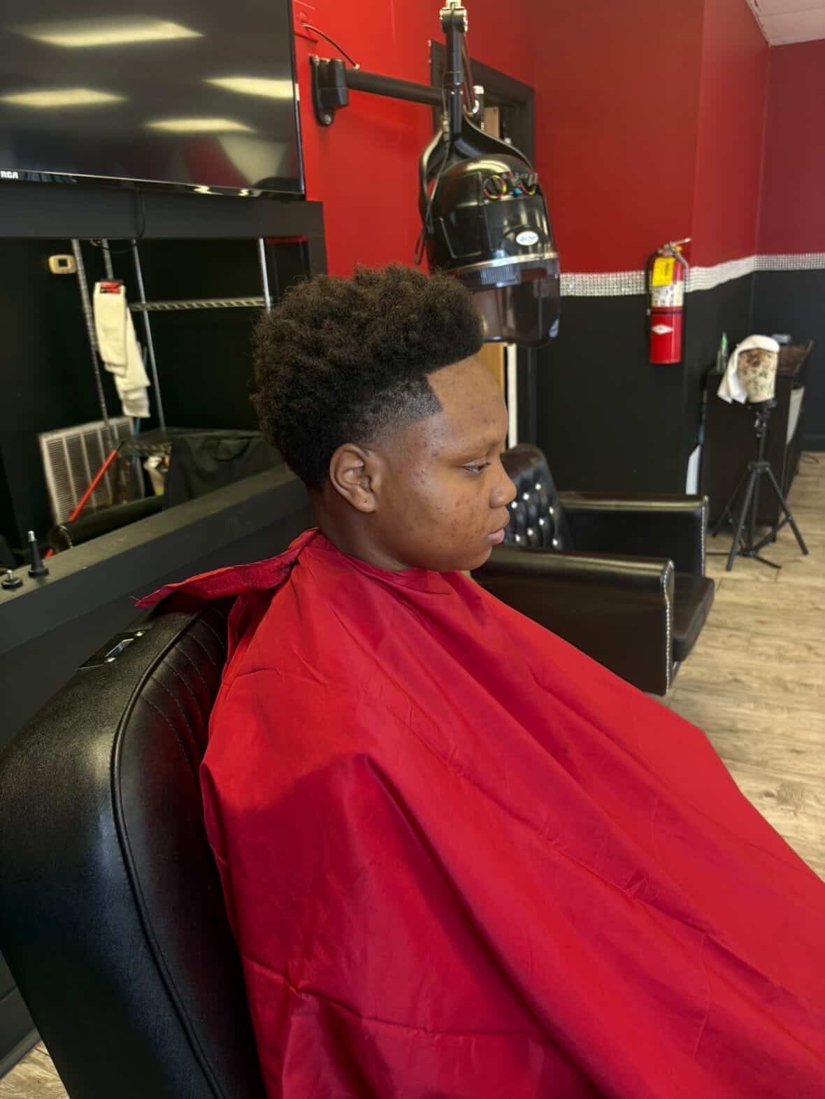Clean taper fade, side profile