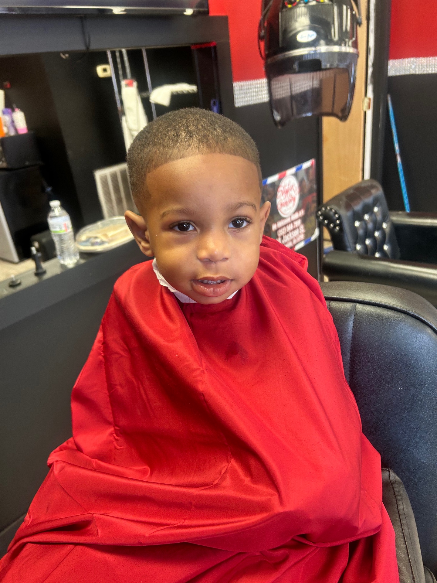 Low fade with clean lineup on young client